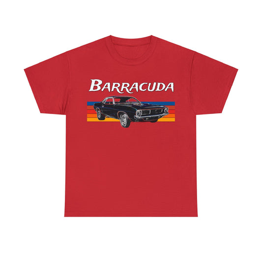 Barracuda Muscle Car, Cuda American Muscle Car, 1970s Car Heavy Cotton Tee