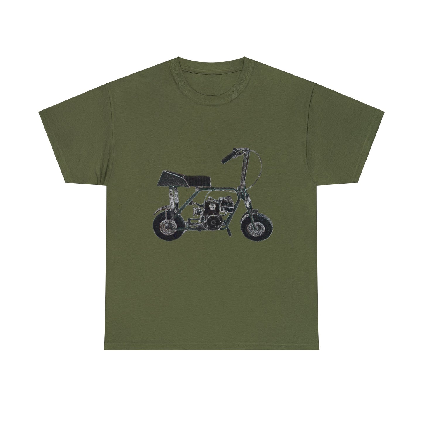 Mini Bike, Scooter, Vintage, Retro, Motorcycle, Moped Heavy Cotton Tee