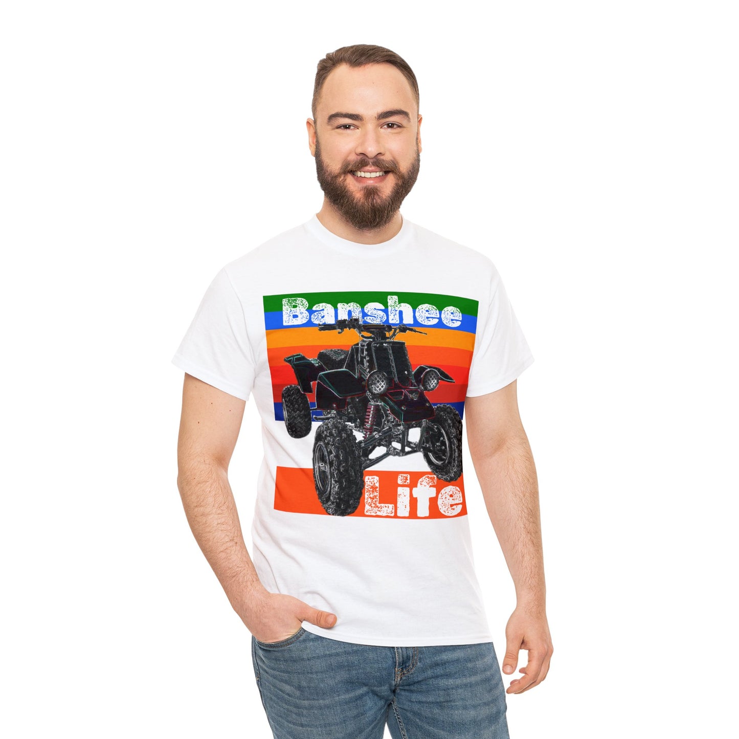 Banshee Quad ATV, Banshee Four Wheeler, Quad Bike Heavy Cotton Tee