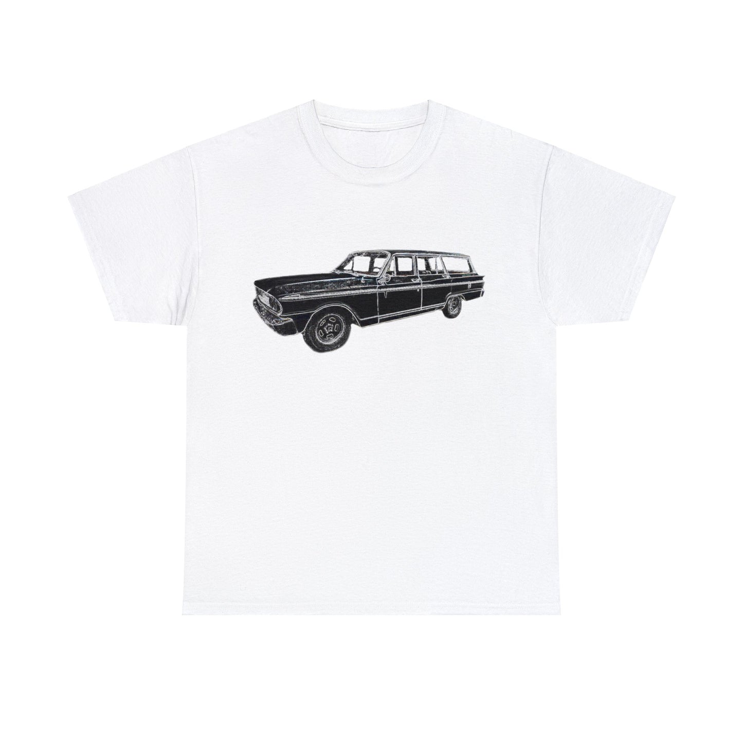 Vintage 1960s Station Wagon, Station Wagon, Family Car Heavy Cotton Tee