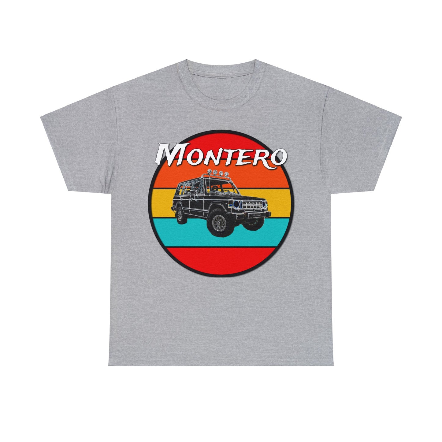 Montero 4x4 Off Road Truck, Vintage Retro Montero Heavy Cotton Tee