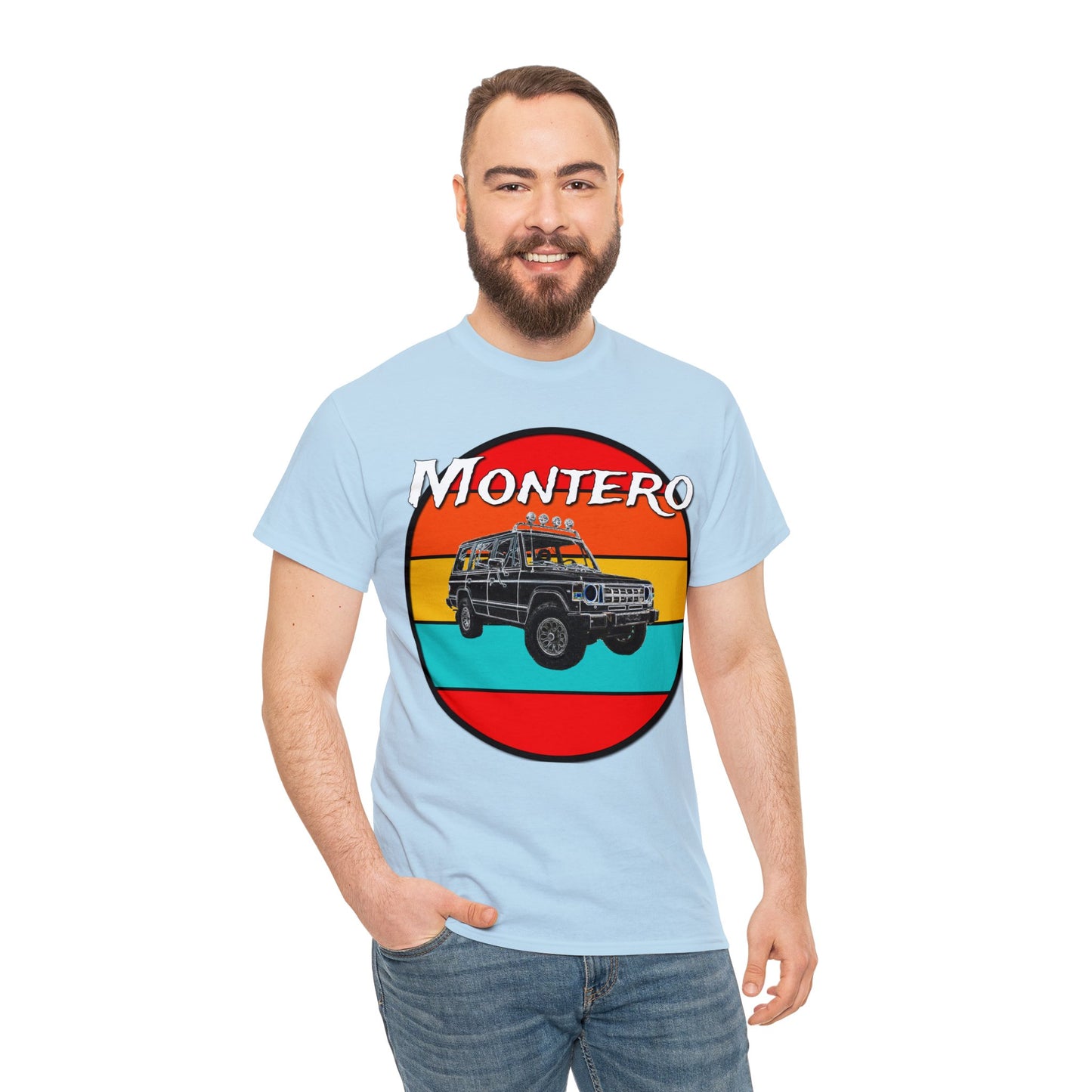 Montero 4x4 Off Road Truck, Vintage Retro Montero Heavy Cotton Tee