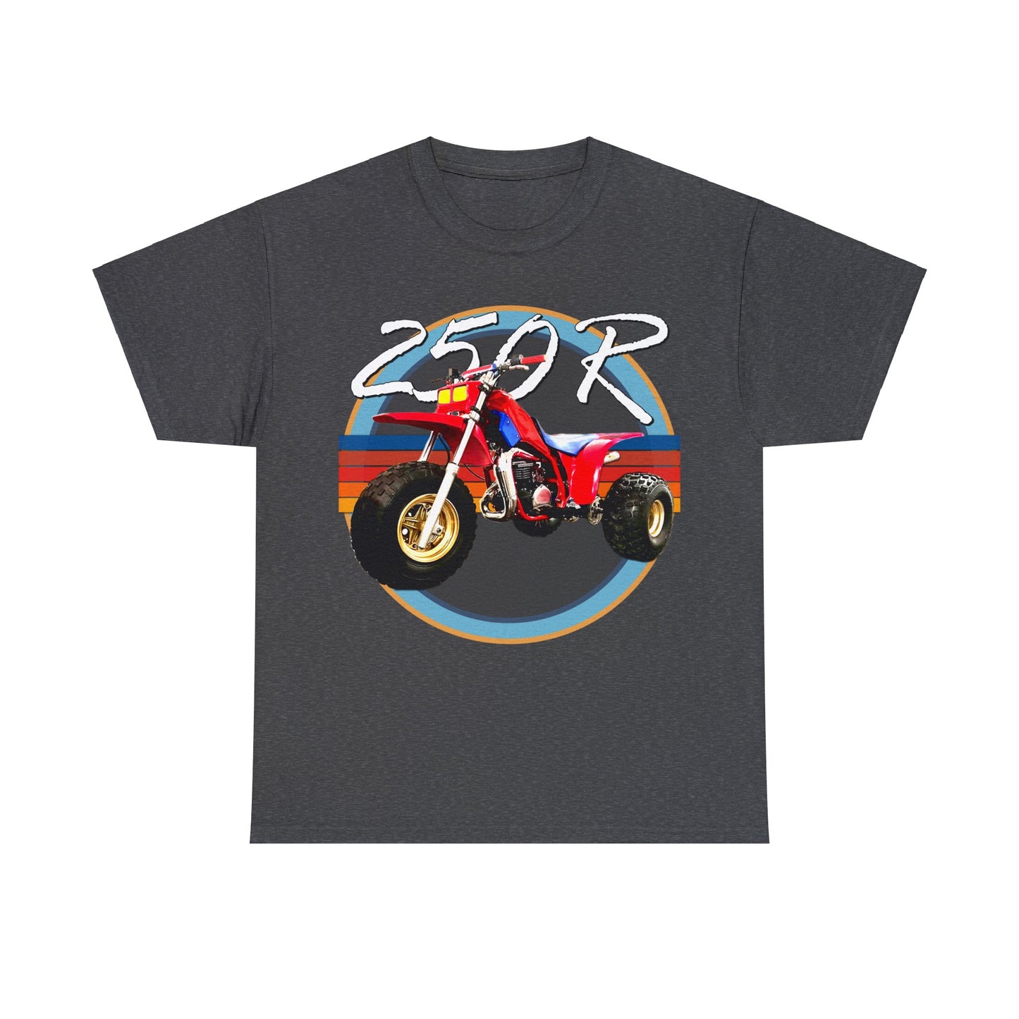 250R Three Wheeler, Retro Three Wheeler, 2 Stroke 3 Wheeler, ATV, ATC Heavy Cotton Tee