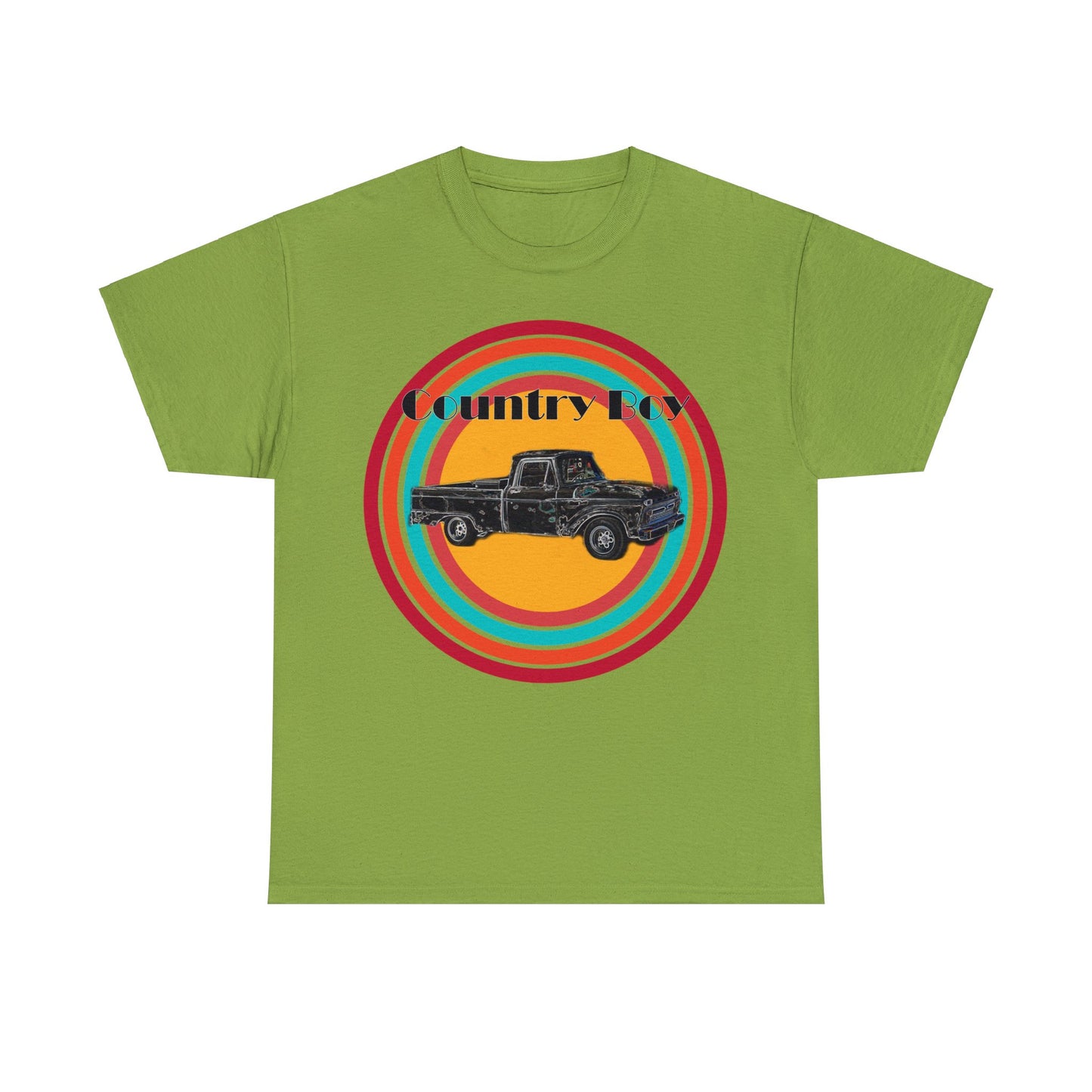 Country Boy Pickup Truck Western Unisex Heavy Cotton Tee