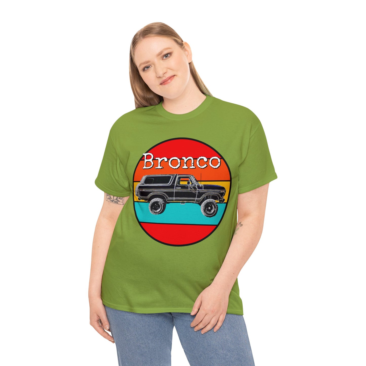 Vintage 4x4 Bronco Truck, Off Road 4 Wheel Drive Heavy Cotton Tee