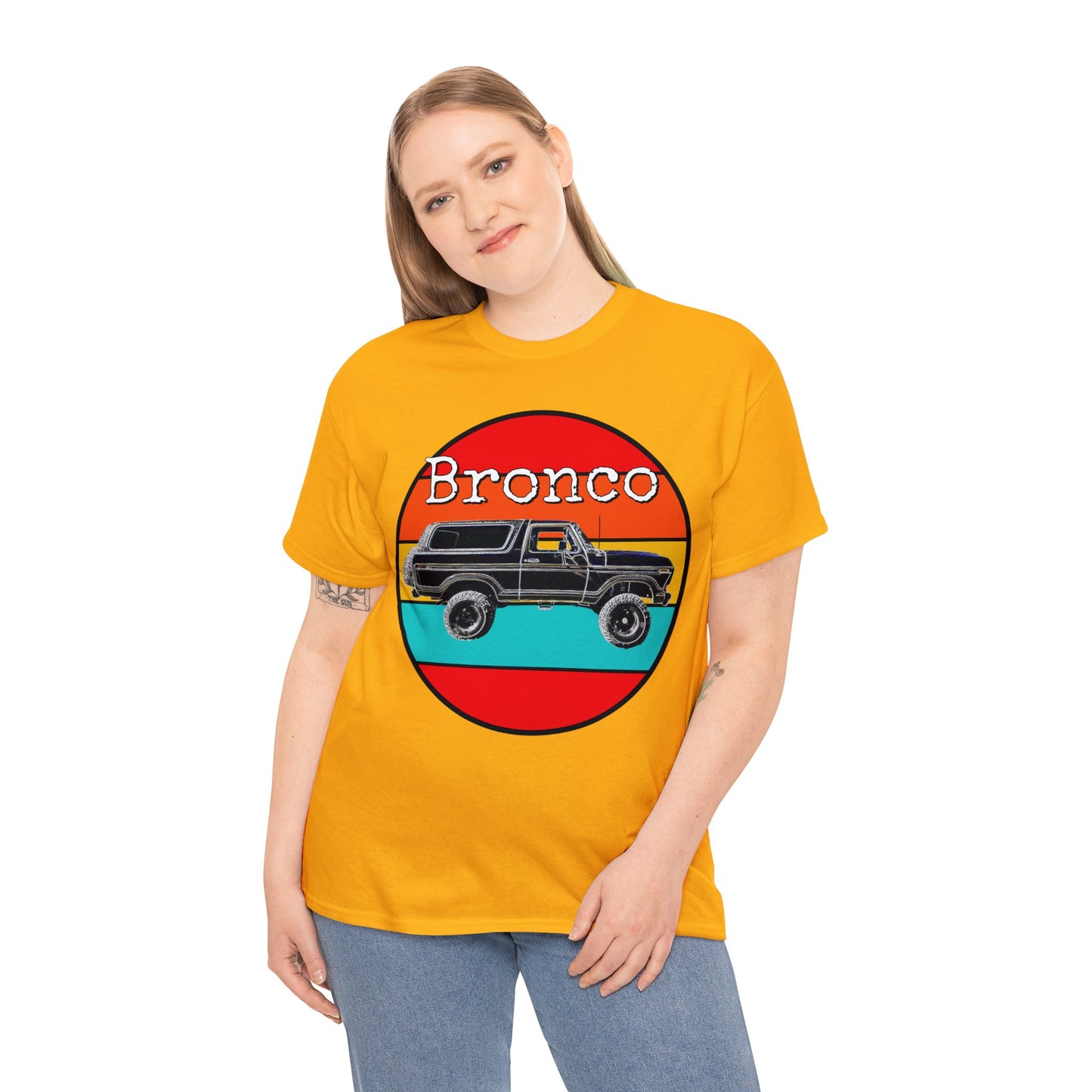 Vintage 4x4 Bronco Truck, Off Road 4 Wheel Drive Heavy Cotton Tee