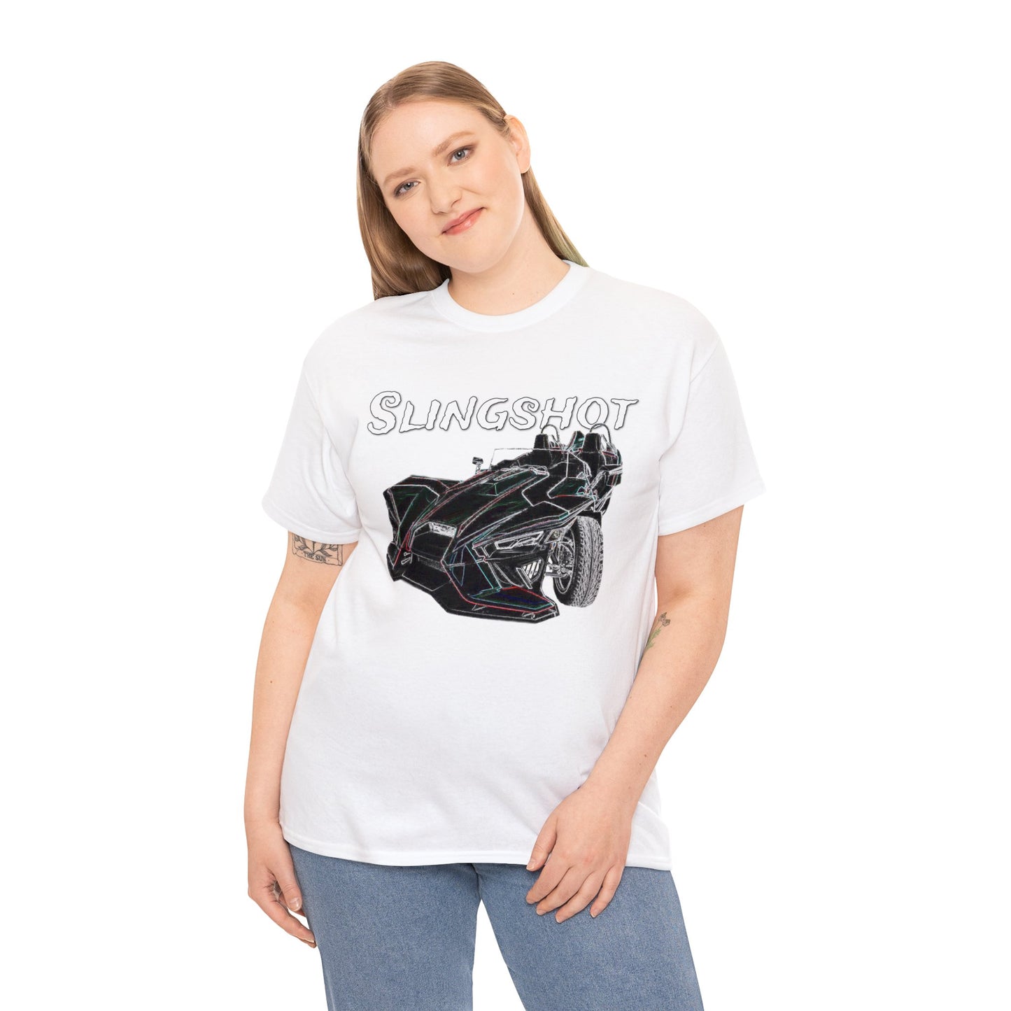 Sling Shot Three Wheel Car, Slingshot Convertible Heavy Cotton Tee