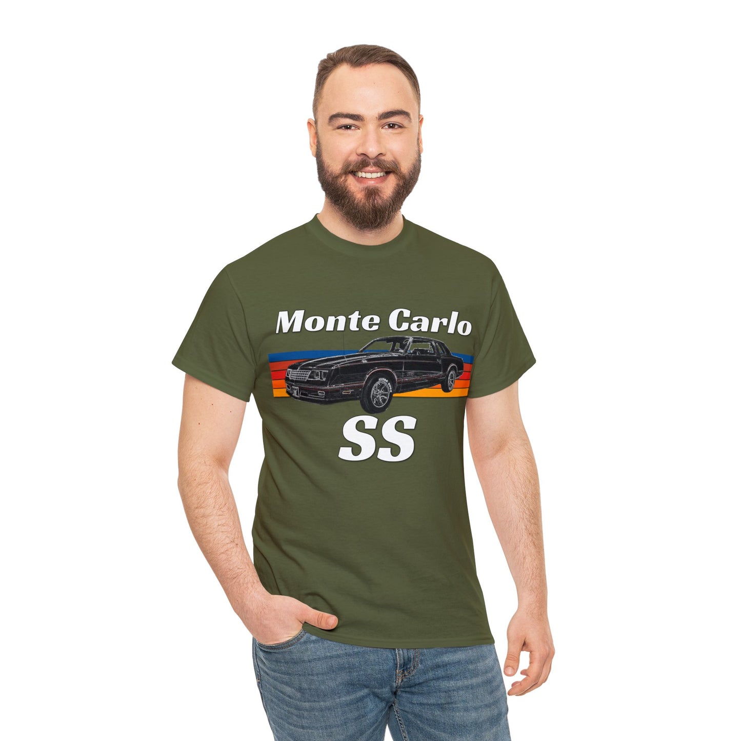 Monte Carlo SS Muscle Car, Vintage American Muscle Car Heavy Cotton Tee