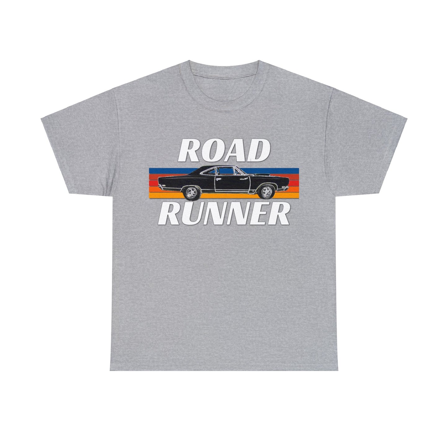 Vintage Road Runner Car, American Muscle Car, USA Muscle Automobile Heavy Cotton Tee