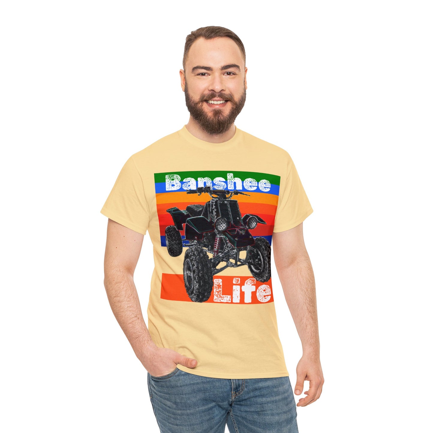 Banshee Quad ATV, Banshee Four Wheeler, Quad Bike Heavy Cotton Tee