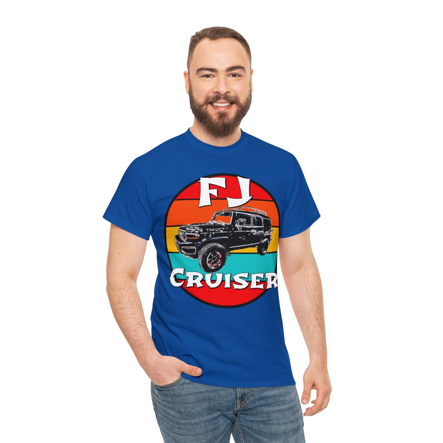 FJ Cruiser 4x4 Off Road Truck Vintage Retro Heavy Cotton Tee