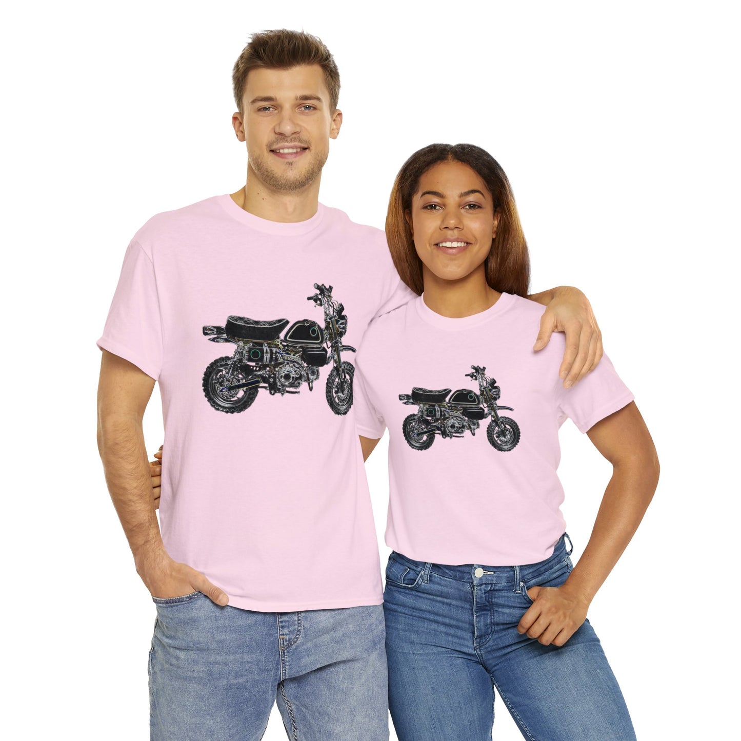 125Z Monkey Motorcycle, Mini Bike, Motocross, Off Road Heavy Cotton Tee