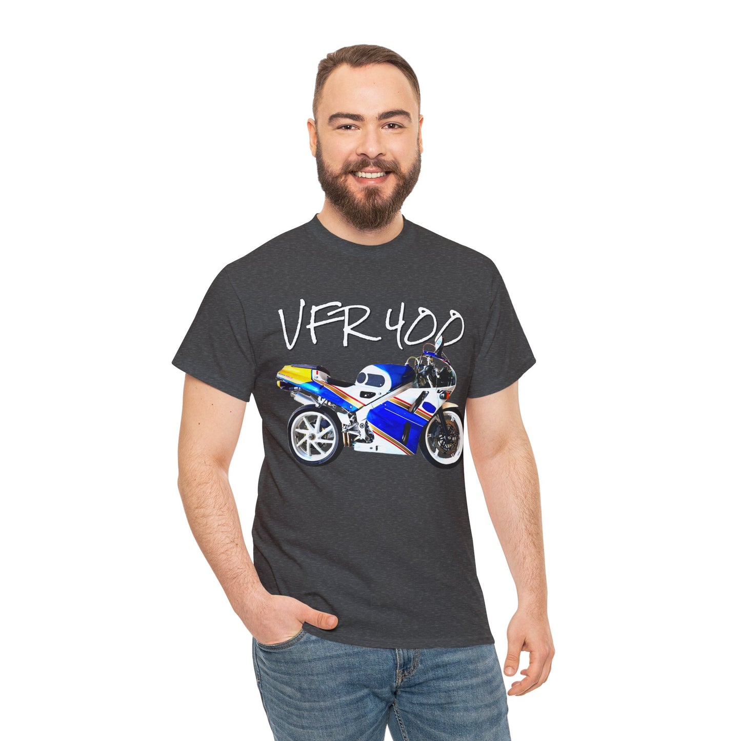 VFR 400 Motorcycle, Street Bike, Street Motorcycle, Sport Bike Heavy Cotton Tee