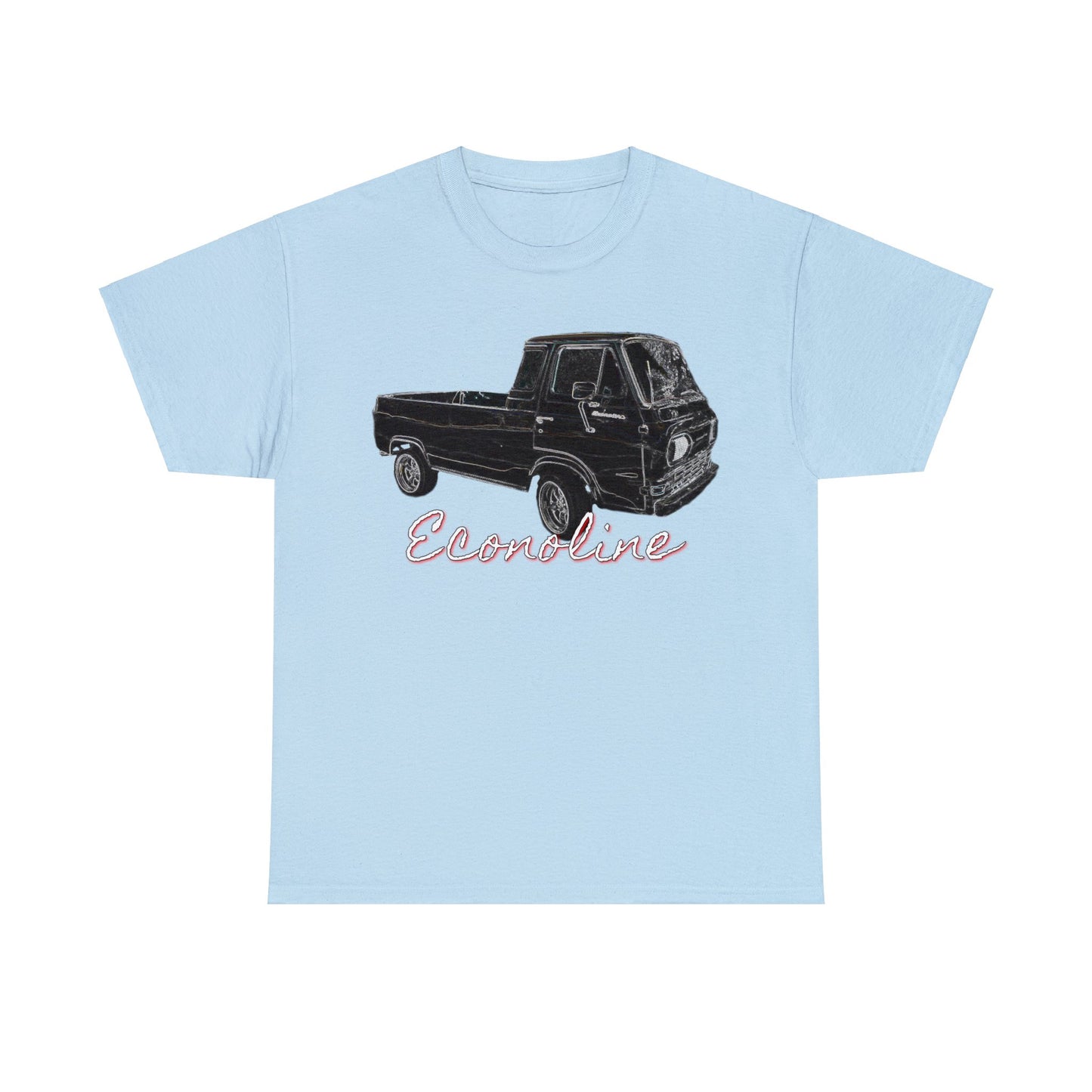 Econoline Pickup Truck, Vintage Pickup Truck, Old School Pickup Heavy Cotton Tee