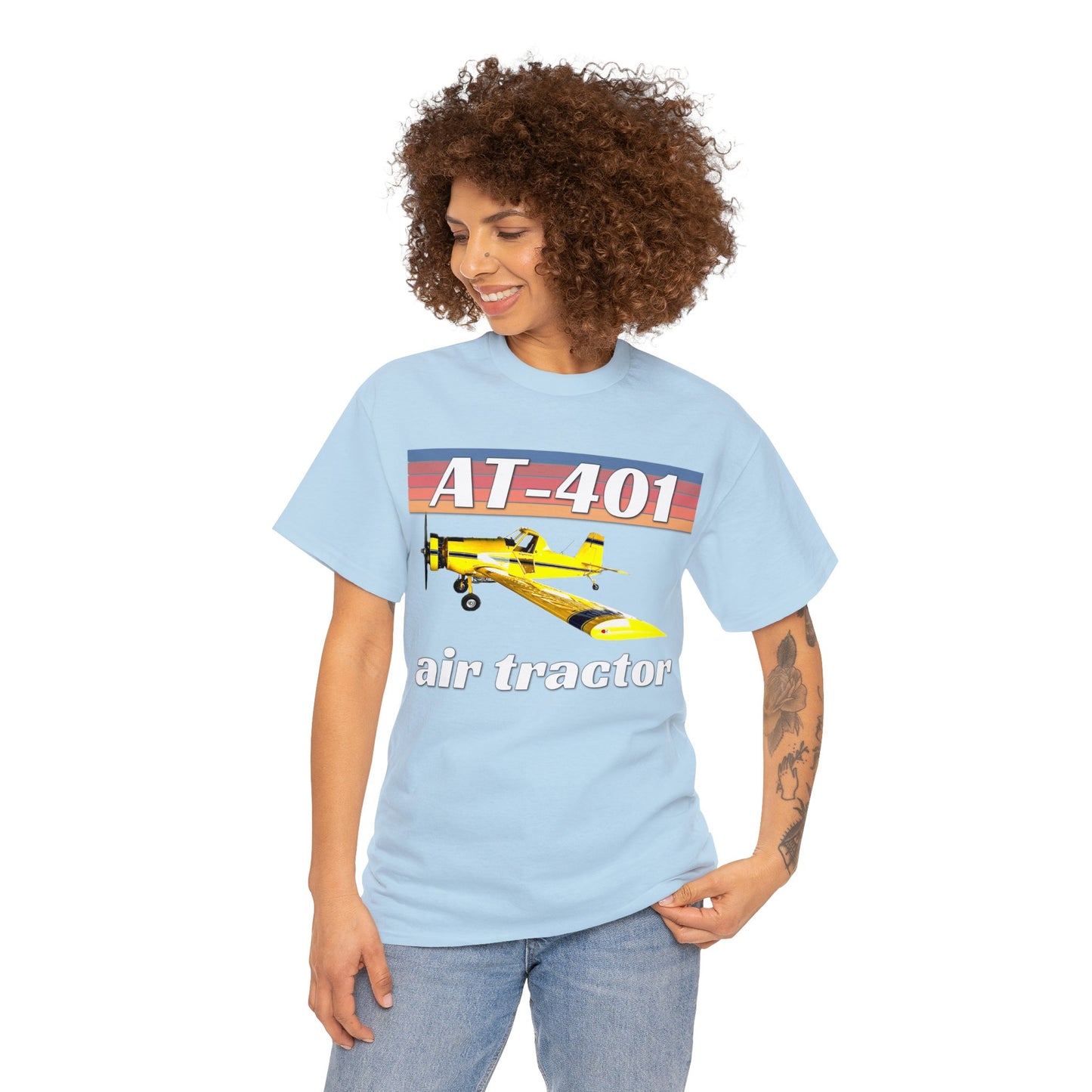 AT 401 Crop Duster Plane, Air Tractor Airplane, Farming Airplane Heavy Cotton Tee