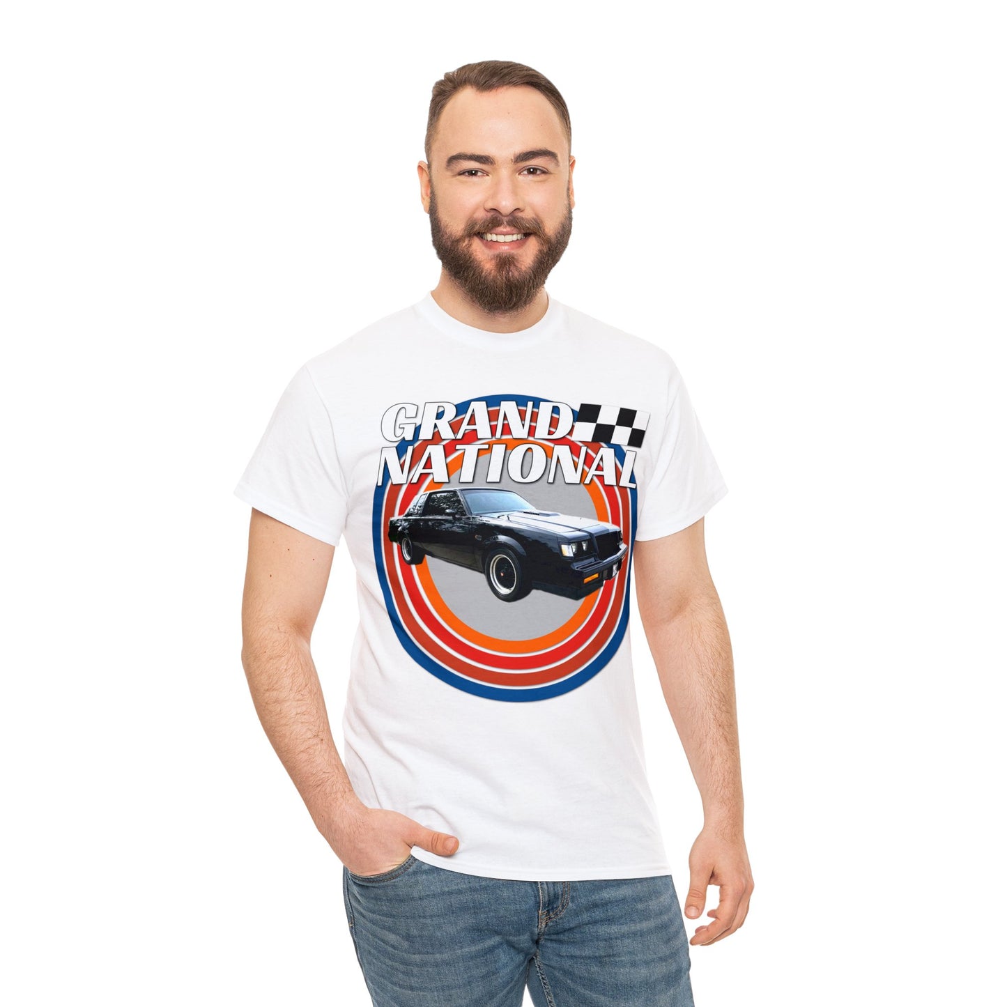 Grand National Muscle Car, Vintage American Muscle Car Heavy Cotton Tee