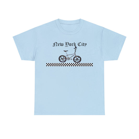 New York City Old School BMX Bike Vintage Retro Heavy Cotton Tee