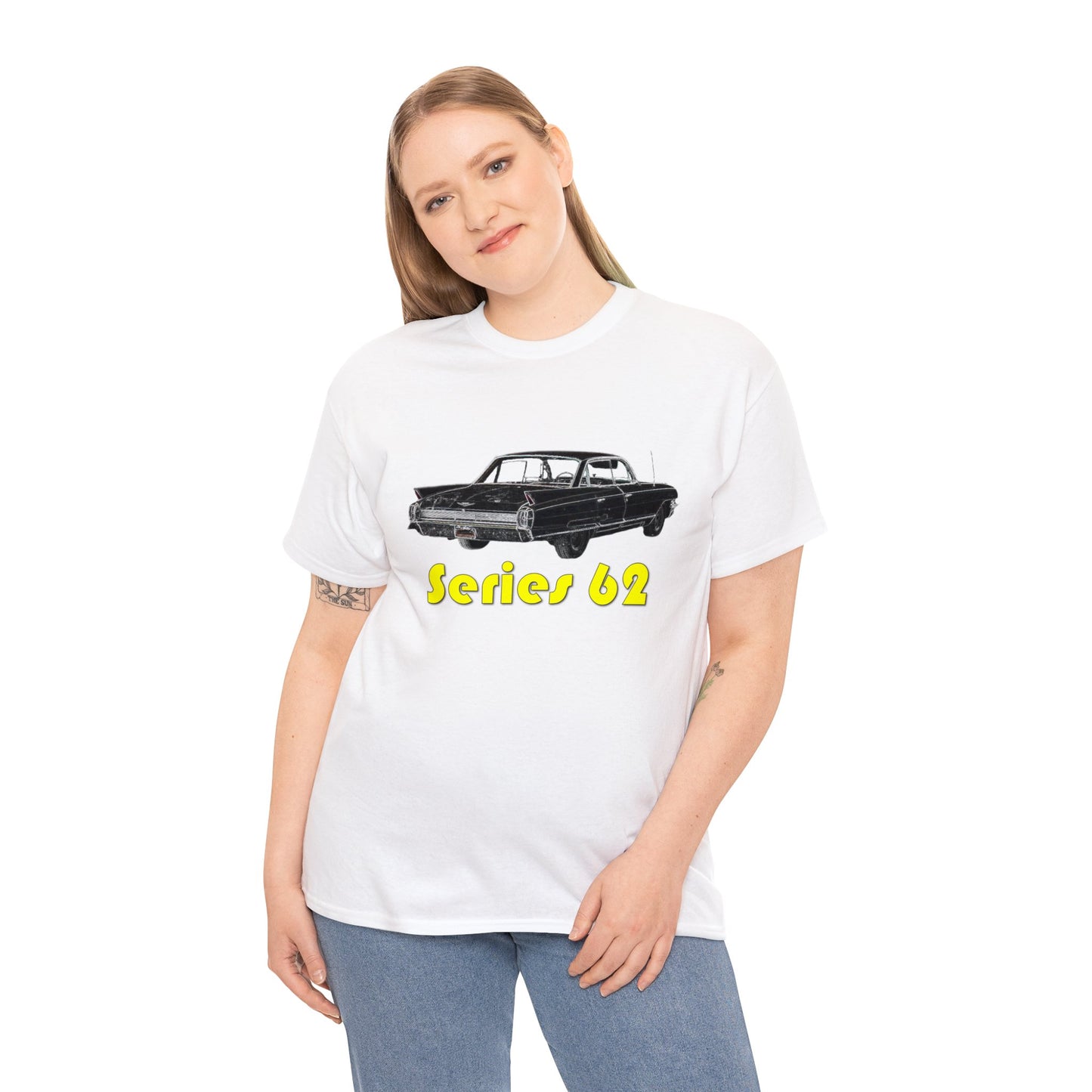 Series 62, Caddy, Vintage Car, Antique American Automobile, Retro Car Heavy Cotton Tee