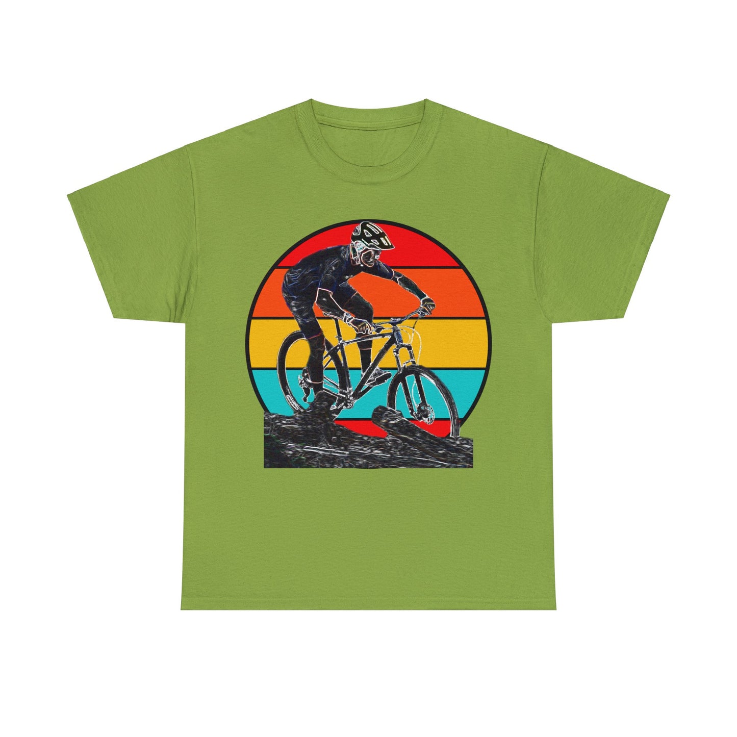 Mountain Bike, Mountain Biker, Hard Tail Mountain Bike Heavy Cotton Tee