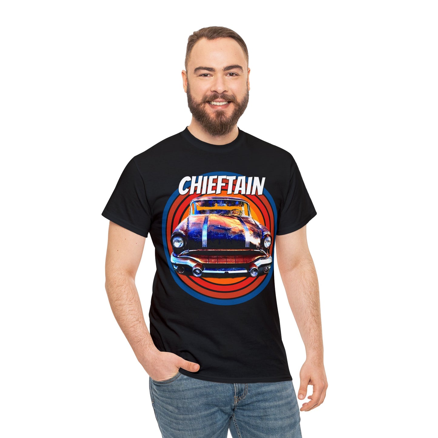 Vintage Chieftain Car, Antique Chieftain American Car Heavy Cotton Tee