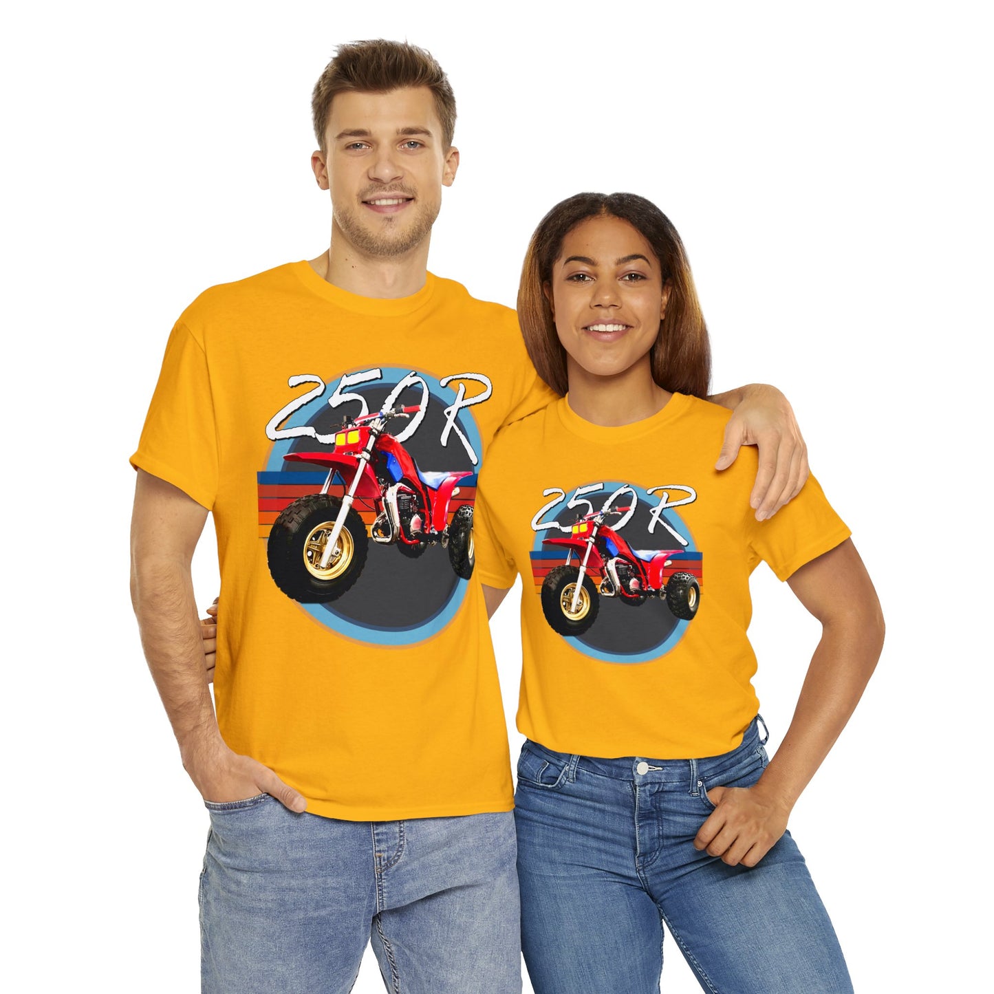 250R Three Wheeler, Retro Three Wheeler, 2 Stroke 3 Wheeler, ATV, ATC Heavy Cotton Tee