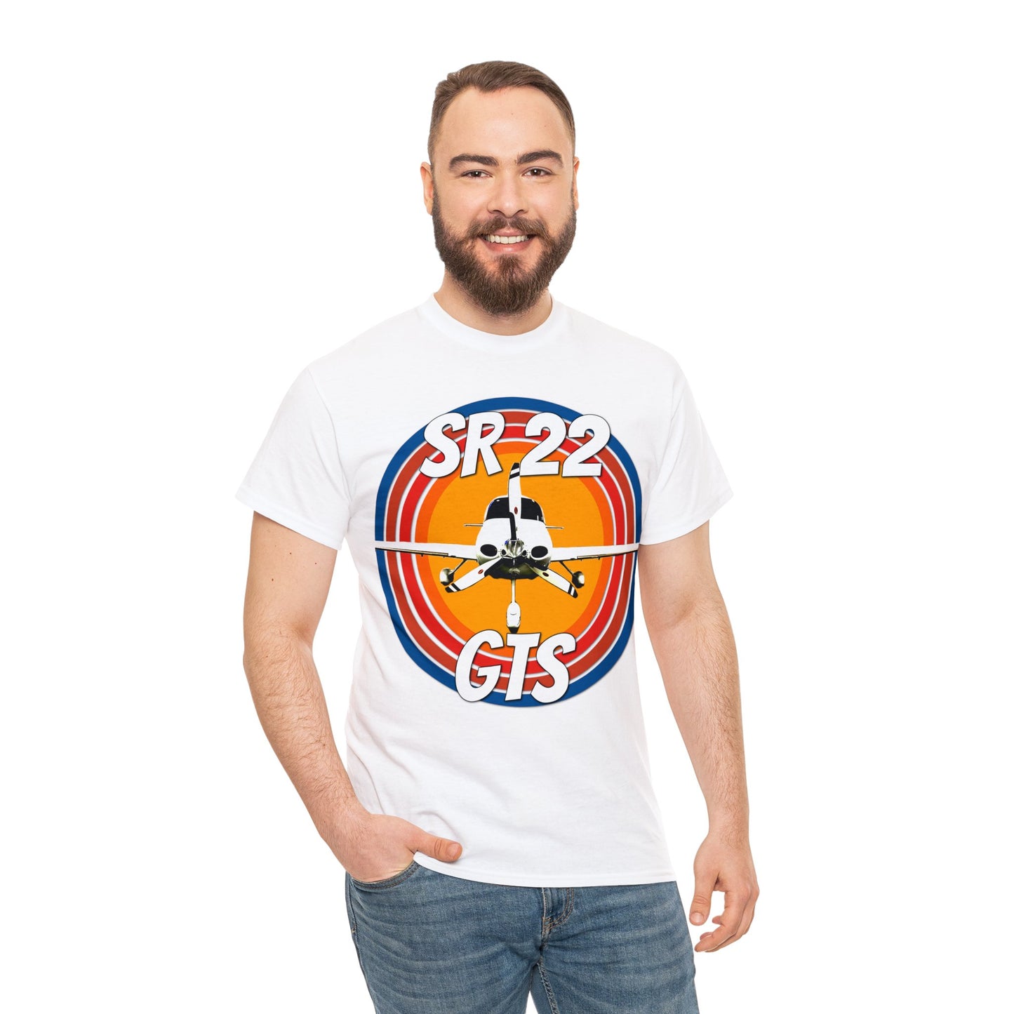 Private Airplane, Prop Plane, SR22 GTS Airplane Heavy Cotton Tee