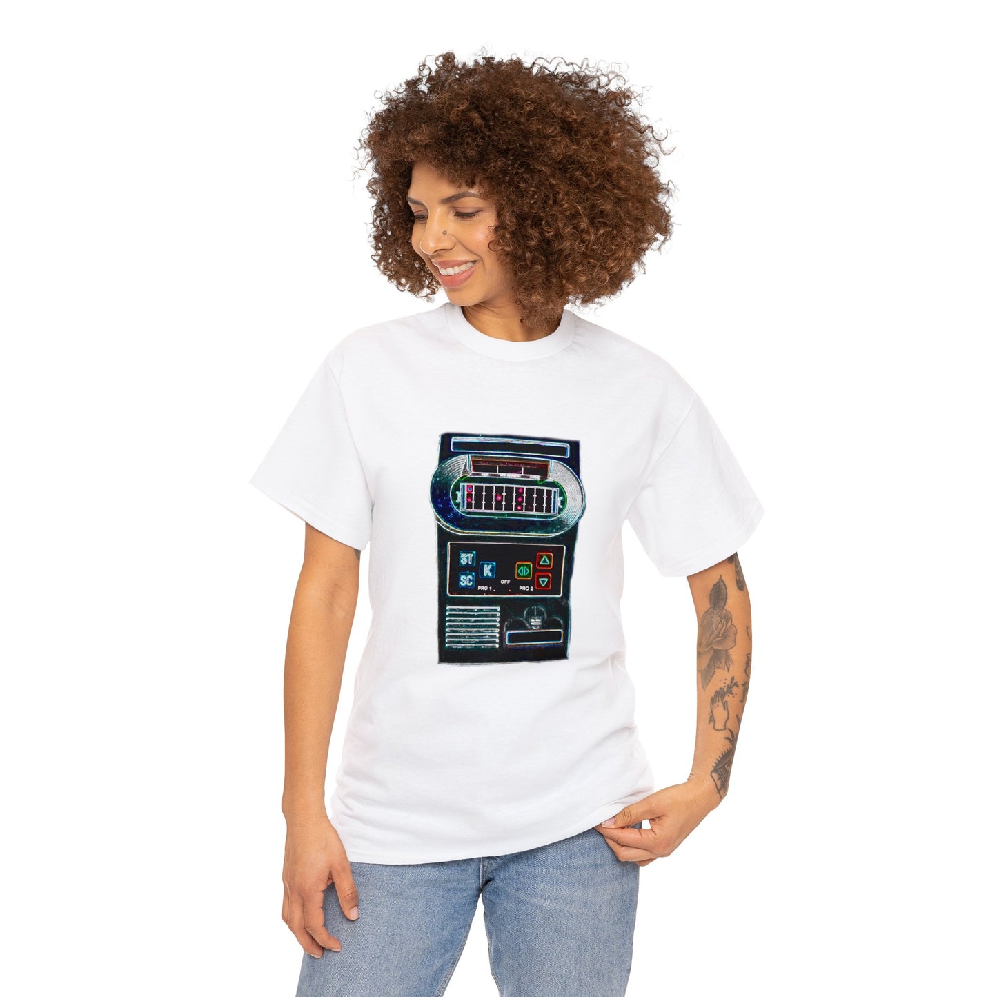 Electronic Football Handheld Digital Toy Game Heavy Cotton Tee