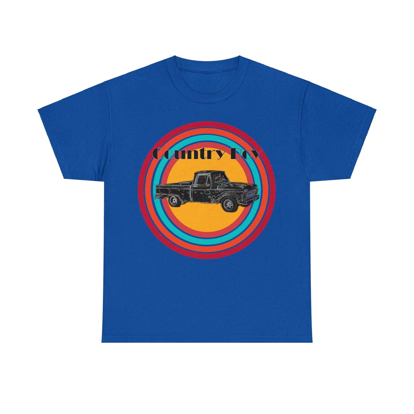 Country Boy Pickup Truck Western Unisex Heavy Cotton Tee