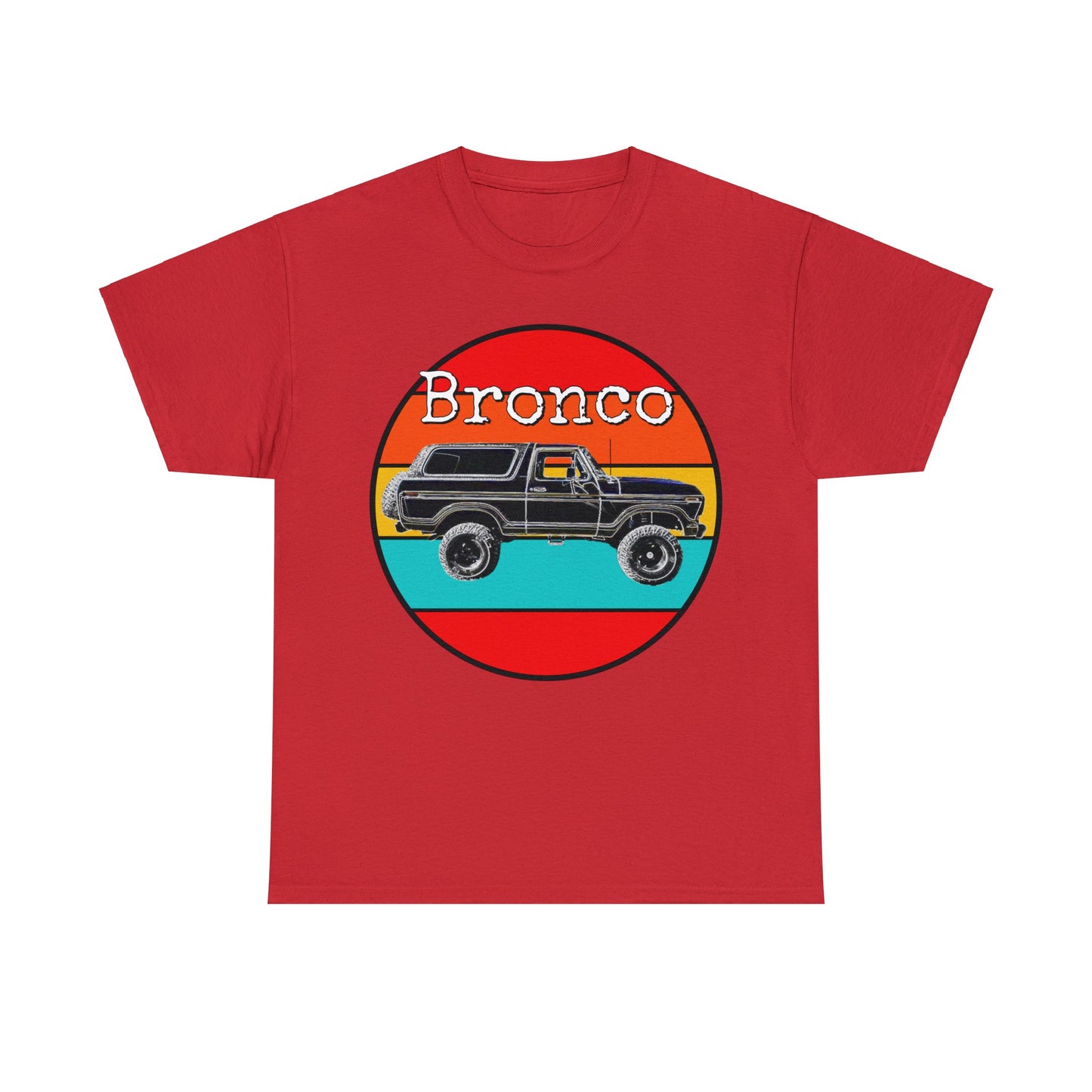 Vintage 4x4 Bronco Truck, Off Road 4 Wheel Drive Heavy Cotton Tee