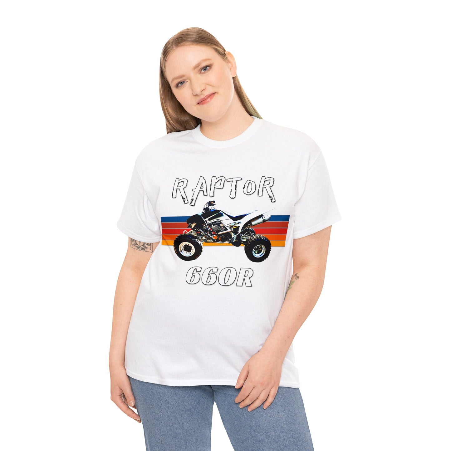 Raptor 660R Quad Bike ATC ATV 4 wheeler Off Road Heavy Cotton Tee