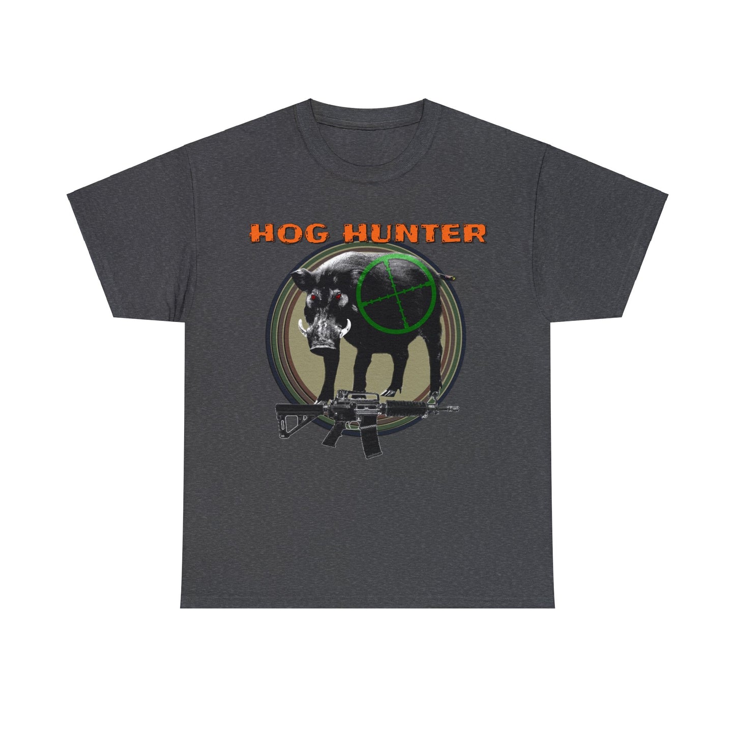 Wild Hog Hunter, Wild Hog, Hog Wild, Hog Boar Hunting Heavy Cotton Tee