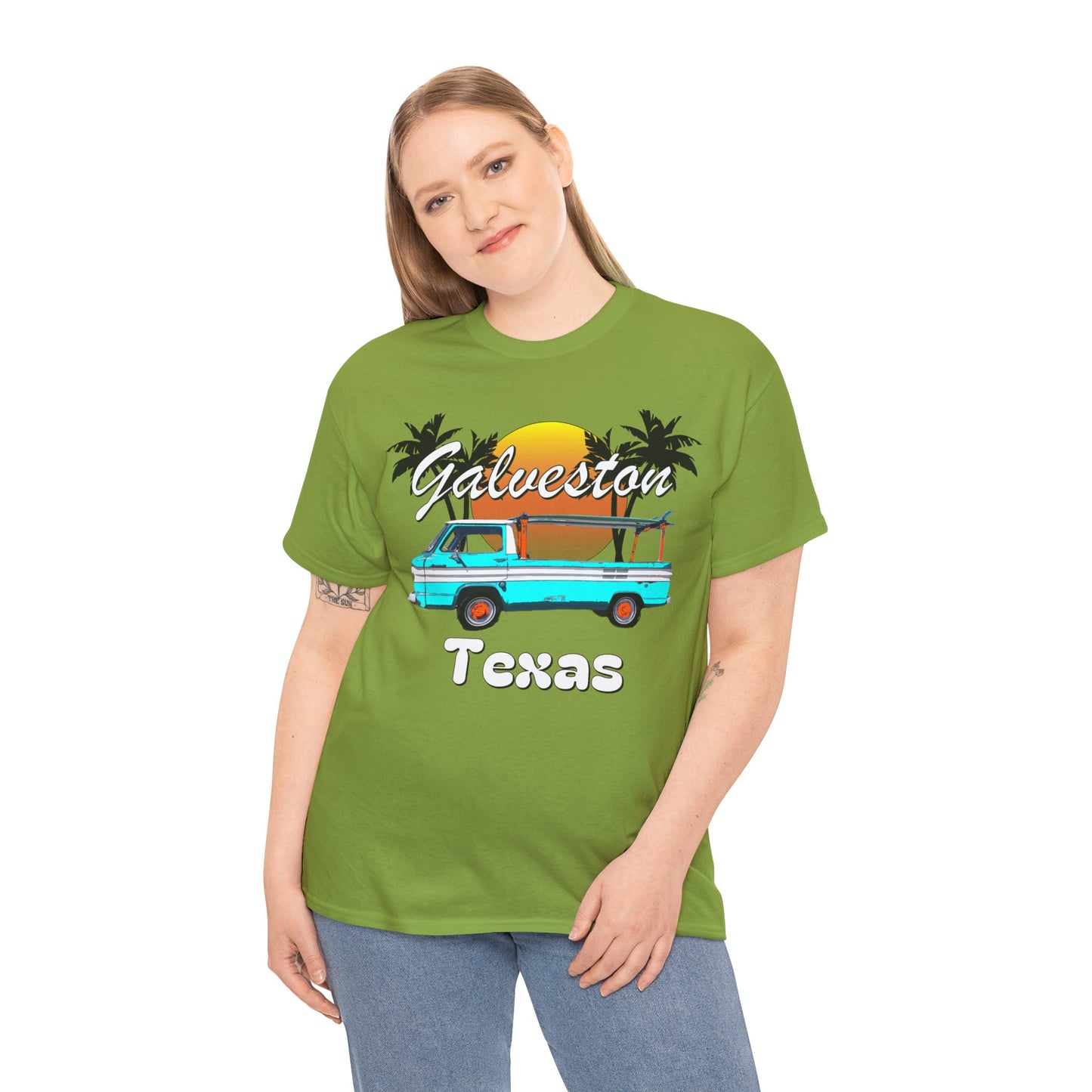 Galveston Island Texas, Galveston Beach, Vintage Galveston Island Heavy Cotton Tee