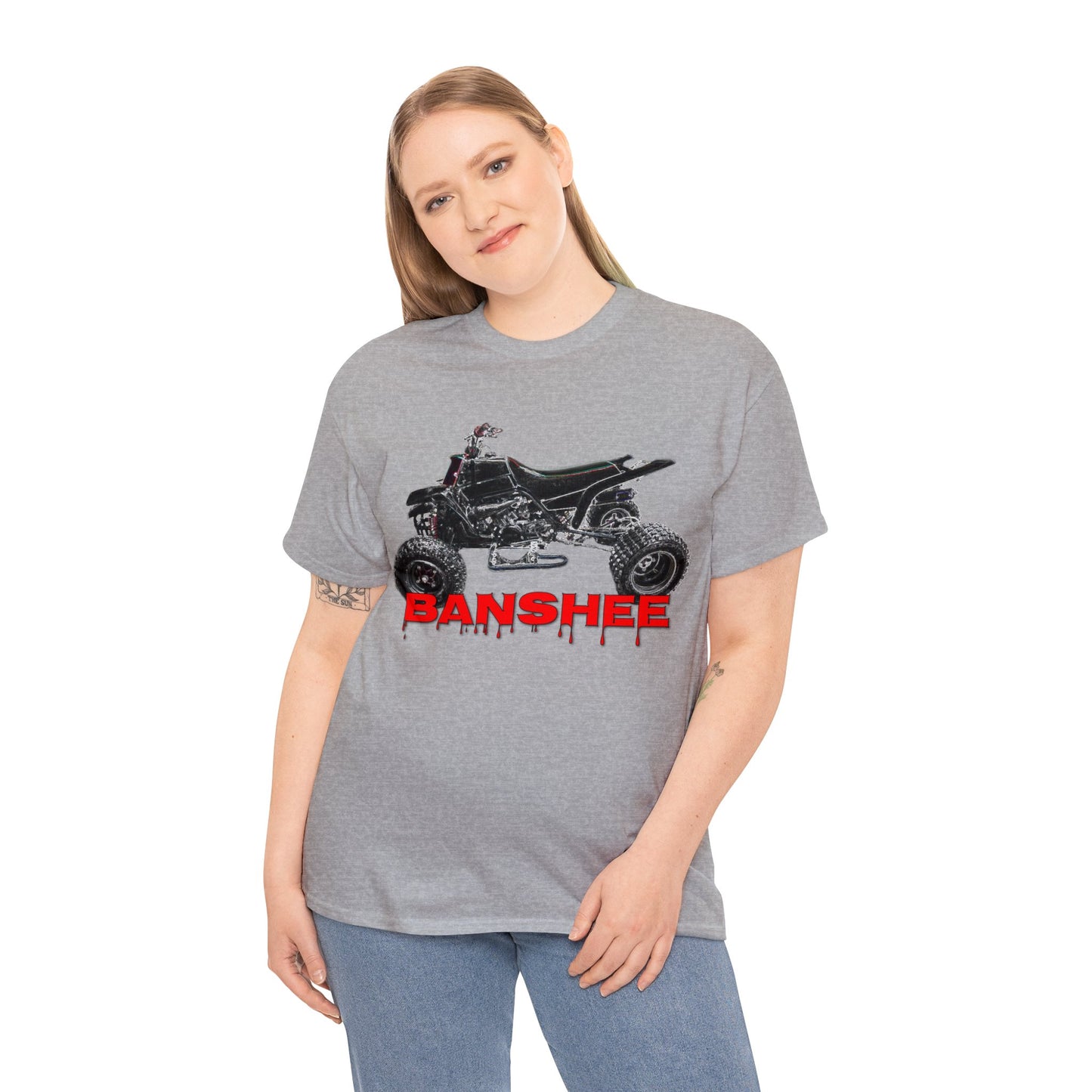 Banshee Quad ATV, Banshee Four Wheeler, Quad Bike Heavy Cotton Tee