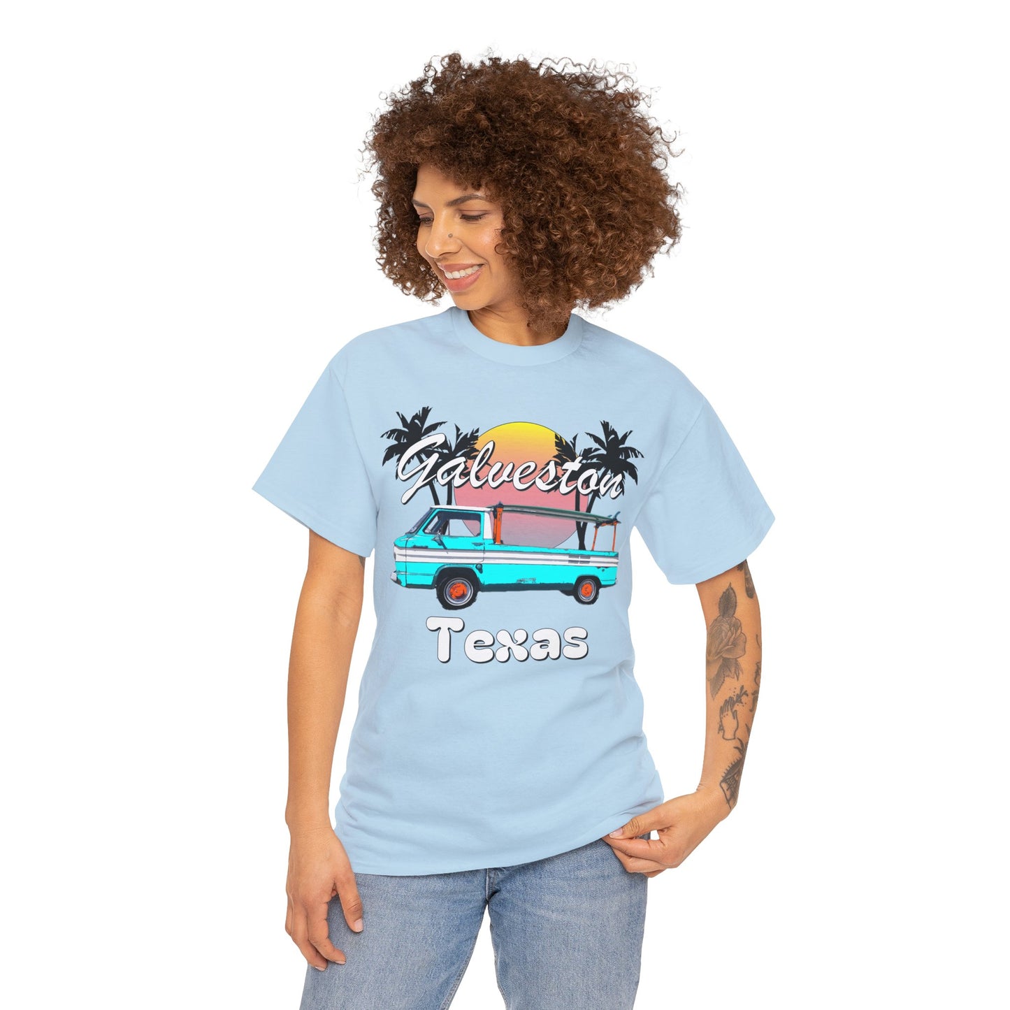 Galveston Island Texas, Galveston Beach, Vintage Galveston Island Heavy Cotton Tee