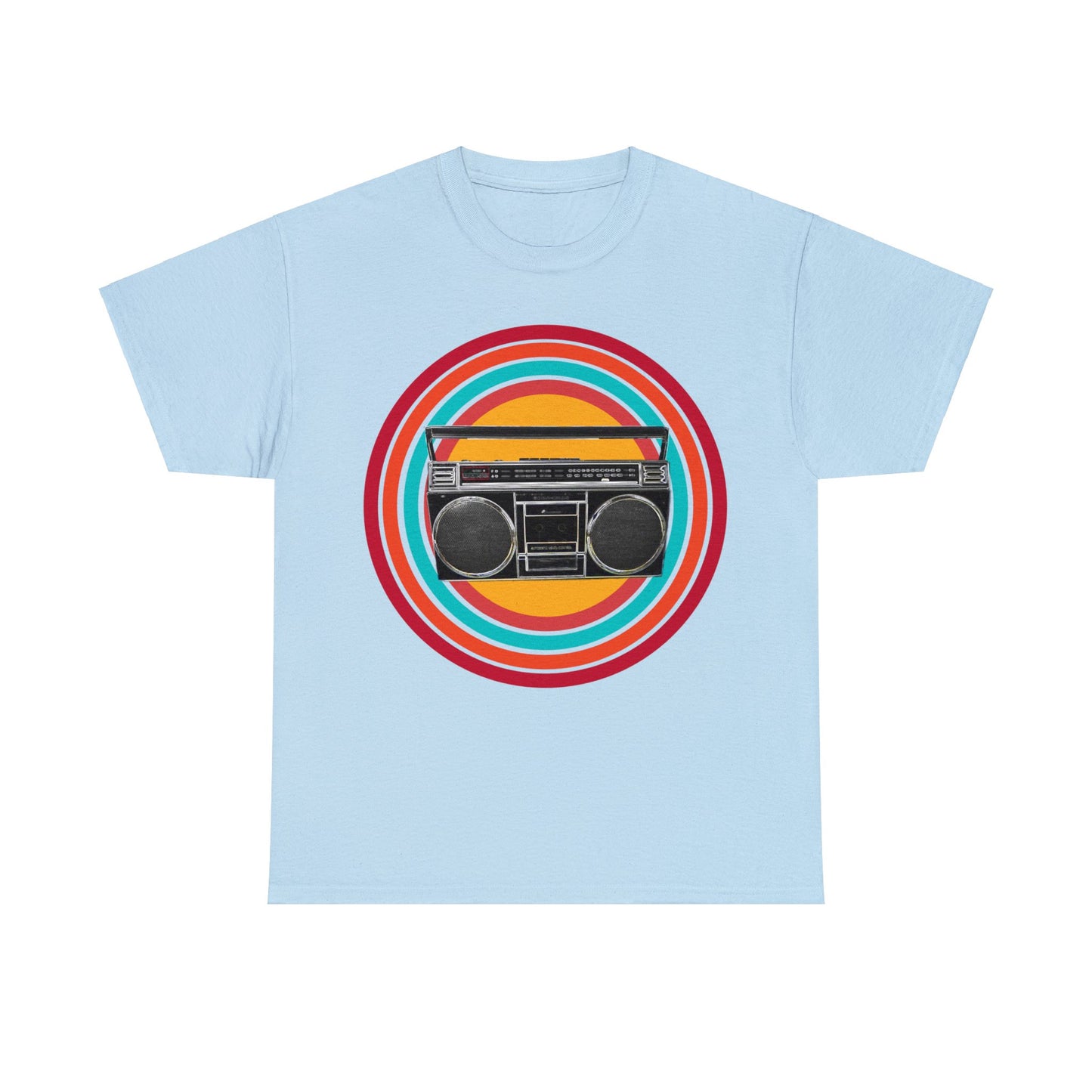 Jam Box, Ghetto Blaster, Boombox, Vintage Radio, Retro Cassette Player Heavy Cotton Tee