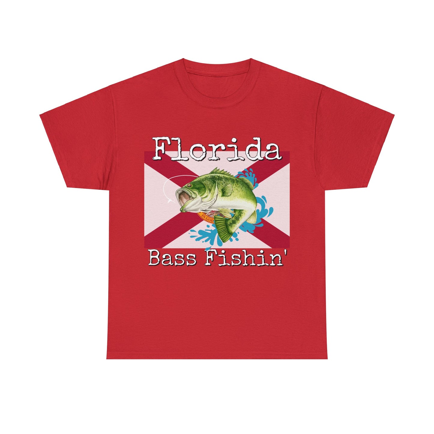 Vintage Florida Flag Bass Fishing Heavy Cotton Tee