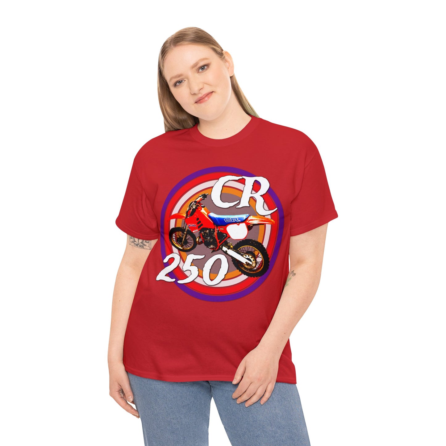 CR 250 R Vintage Retro Motorcross Motocross Motorcycle Dirt Bike Heavy Cotton Tee