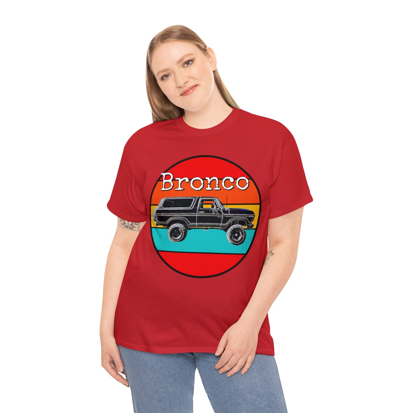 Vintage 4x4 Bronco Truck, Off Road 4 Wheel Drive Heavy Cotton Tee