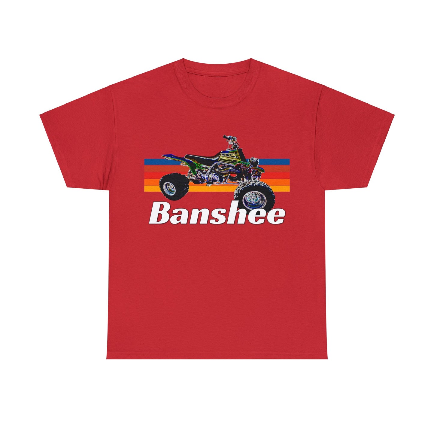 Banshee Quad, ATV, ATC, Vintage, Retro, Yamaha, All Terrain Vehicle Heavy Cotton Tee