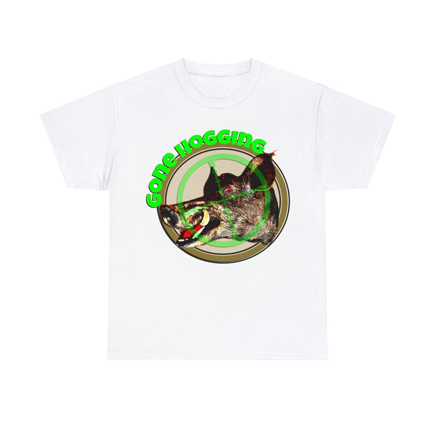 Wild Hog Hunter, Wild Hog, Hog Wild, Hog Boar Hunting Heavy Cotton Tee