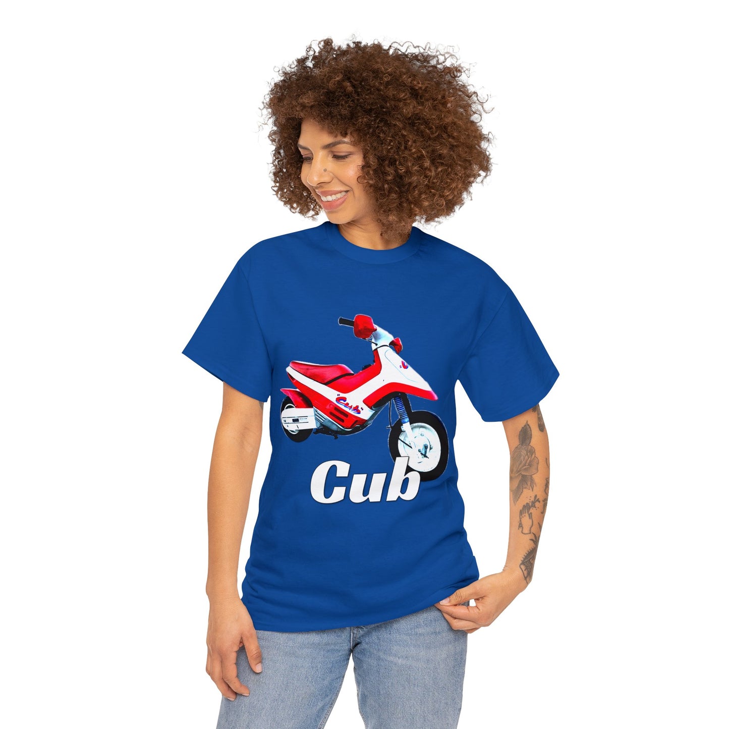 Vintage Cub Motorcycle, Cub Mini Bike, Retro Cub Motocross Bike Heavy Cotton Tee