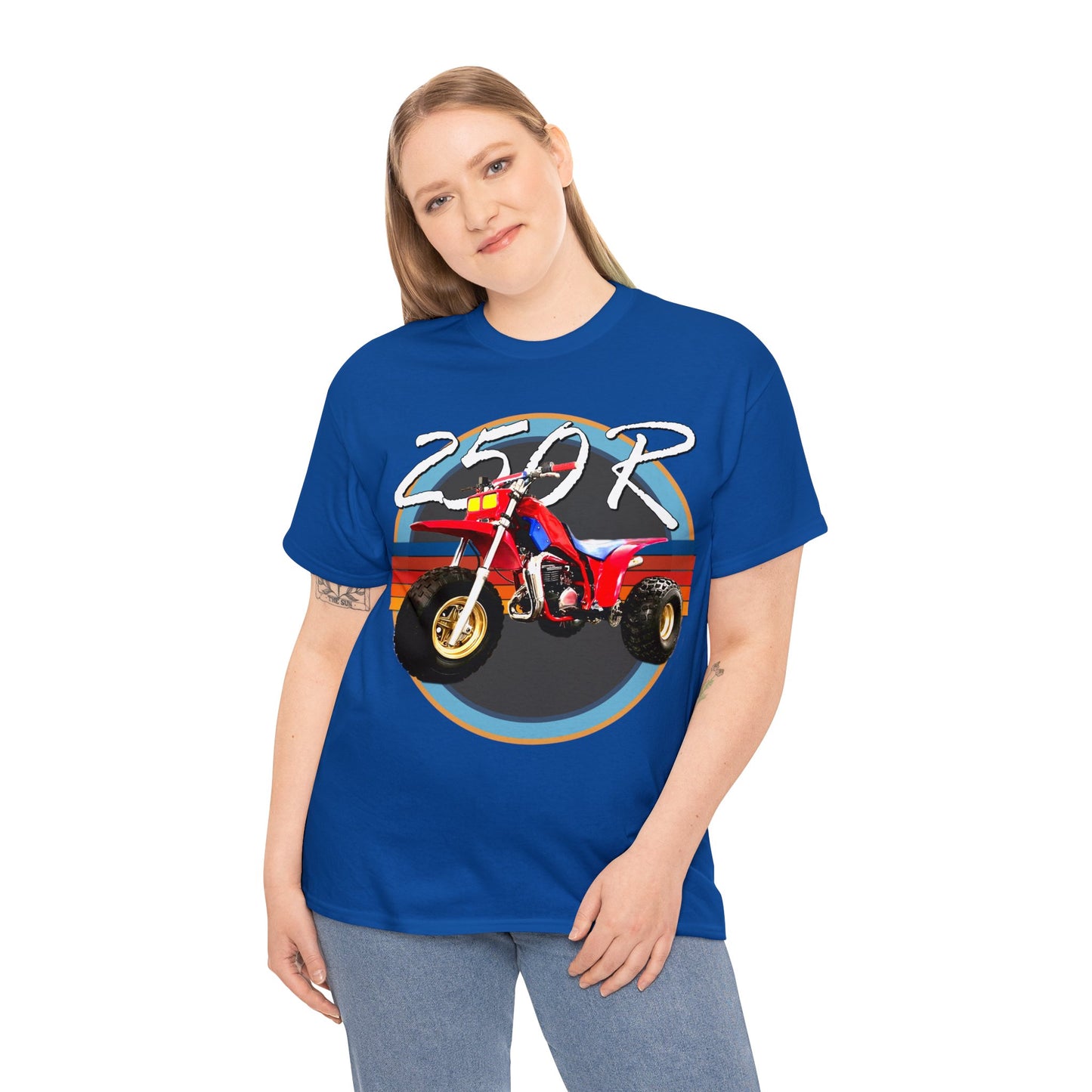 250R Three Wheeler, Retro Three Wheeler, 2 Stroke 3 Wheeler, ATV, ATC Heavy Cotton Tee