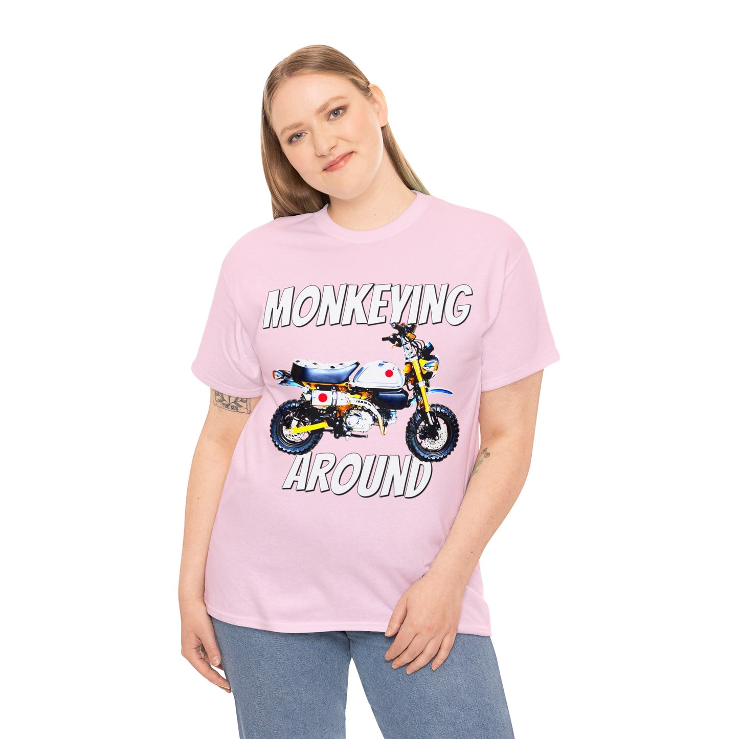 125Z Monkey Motorcycle, Mini Bike, Motocross, Off Road Heavy Cotton Tee