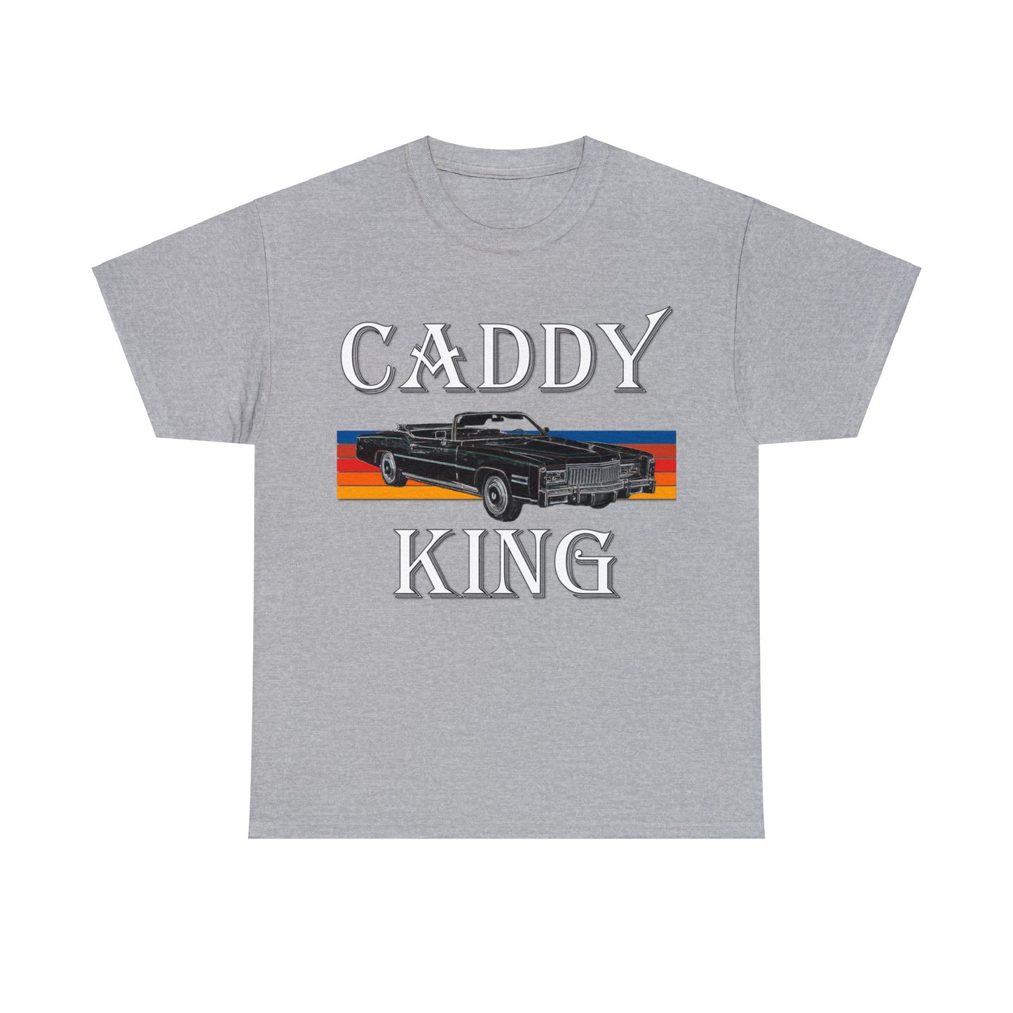 Caddy King, Vintage Cadillac Car, Convertible Caddy Heavy Cotton Tee