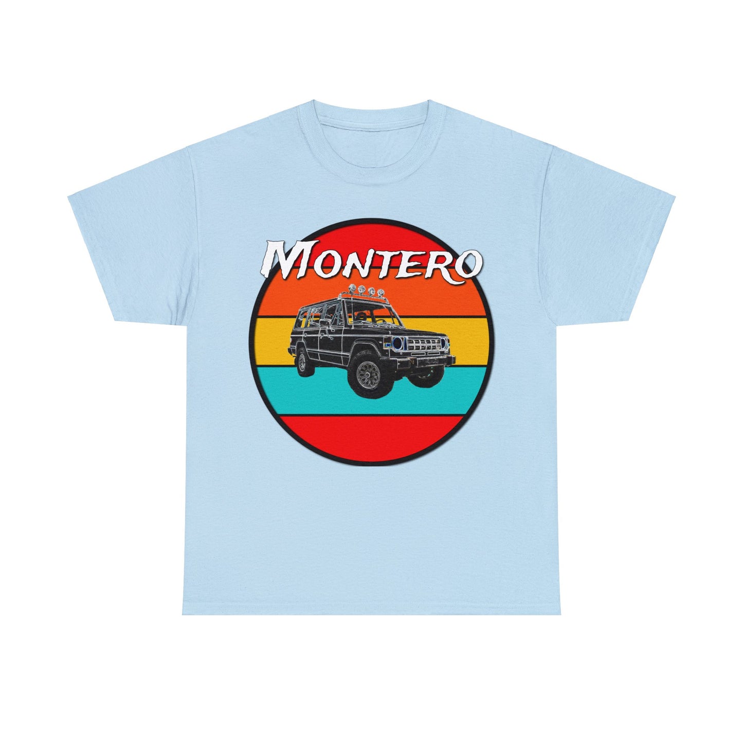 Montero 4x4 Off Road Truck, Vintage Retro Montero Heavy Cotton Tee