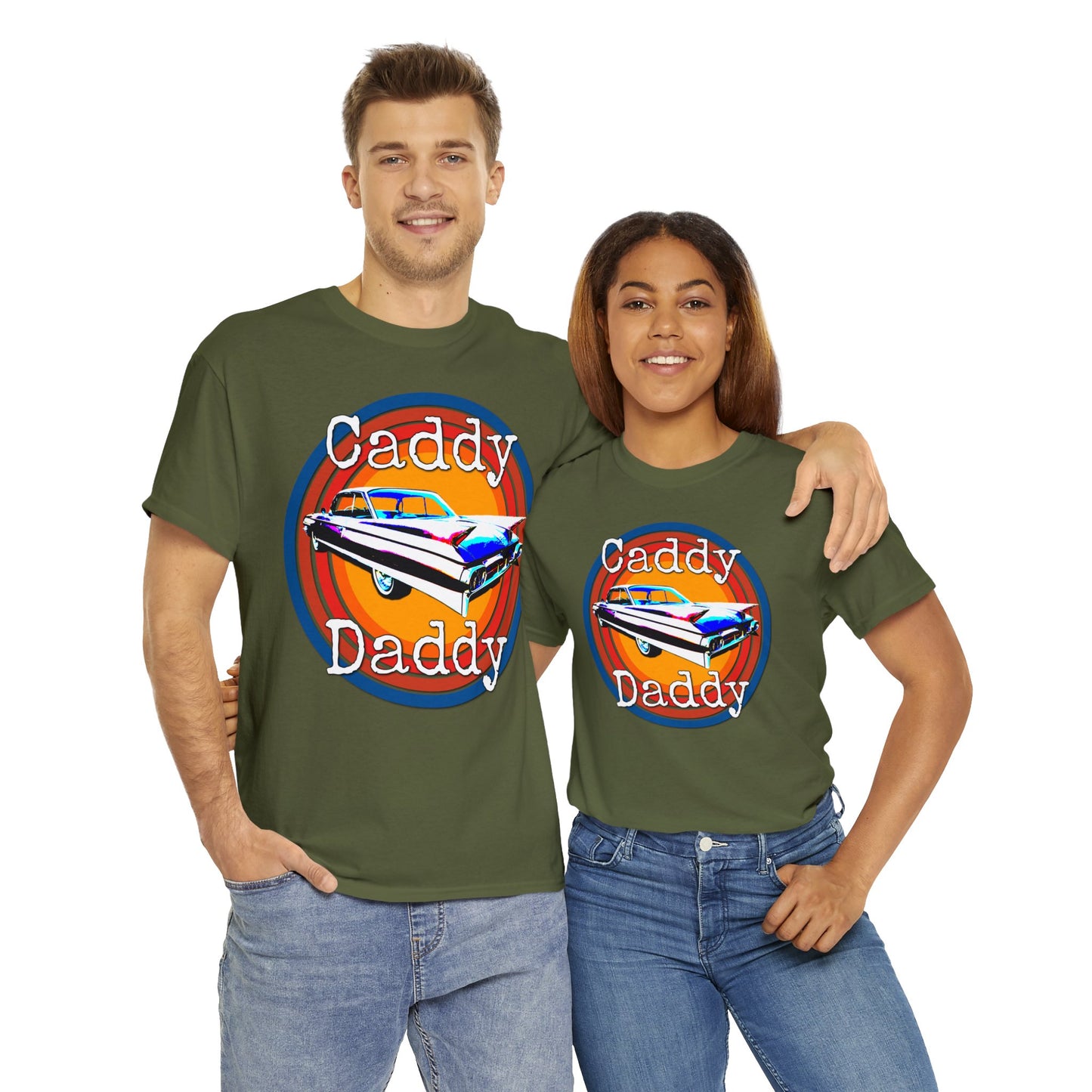 Cadillac, Vintage Car, Caddy Daddy, Retro DeVille Heavy Cotton Tee