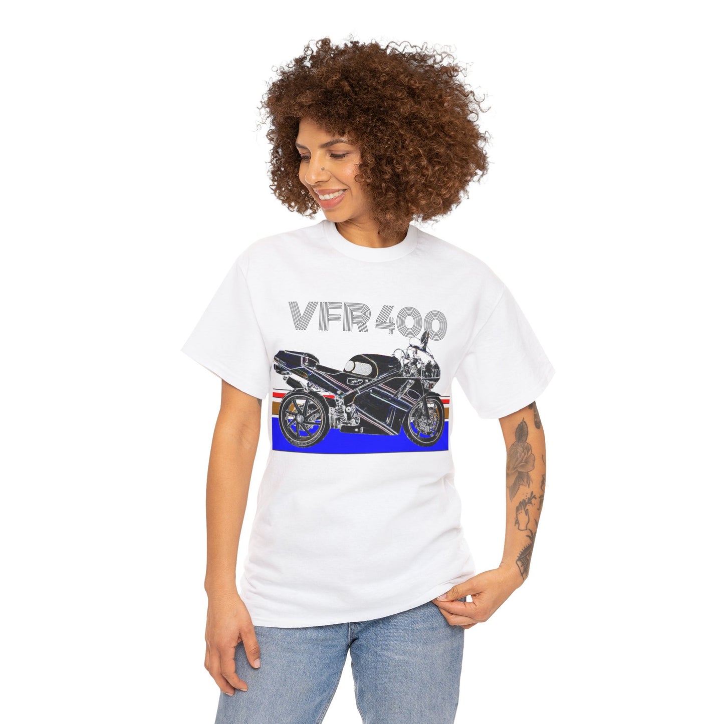 VFR 400 Motorcycle, Street Bike, Street Motorcycle, Sport Bike Heavy Cotton Tee