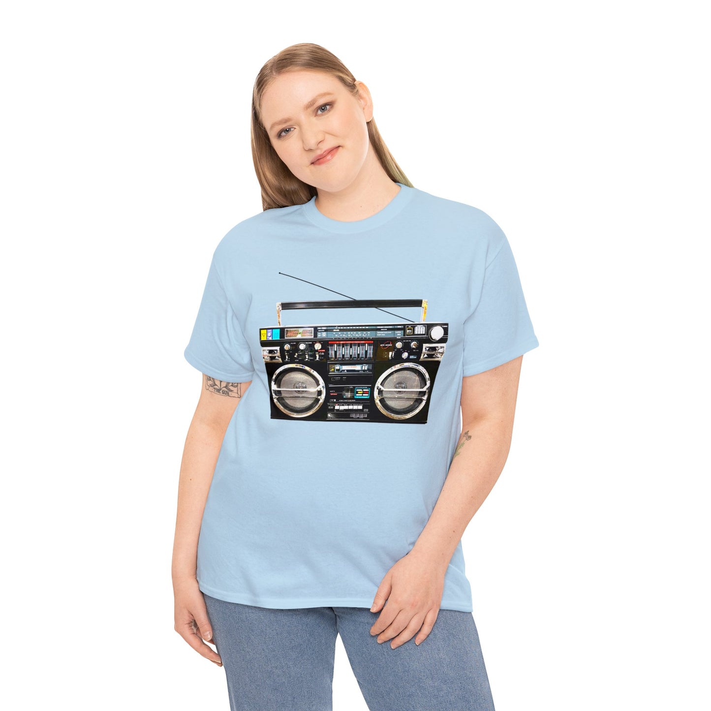 Jambox, Boom Box, Ghetto Blaster, Radio, Tape Player Heavy Cotton Tee