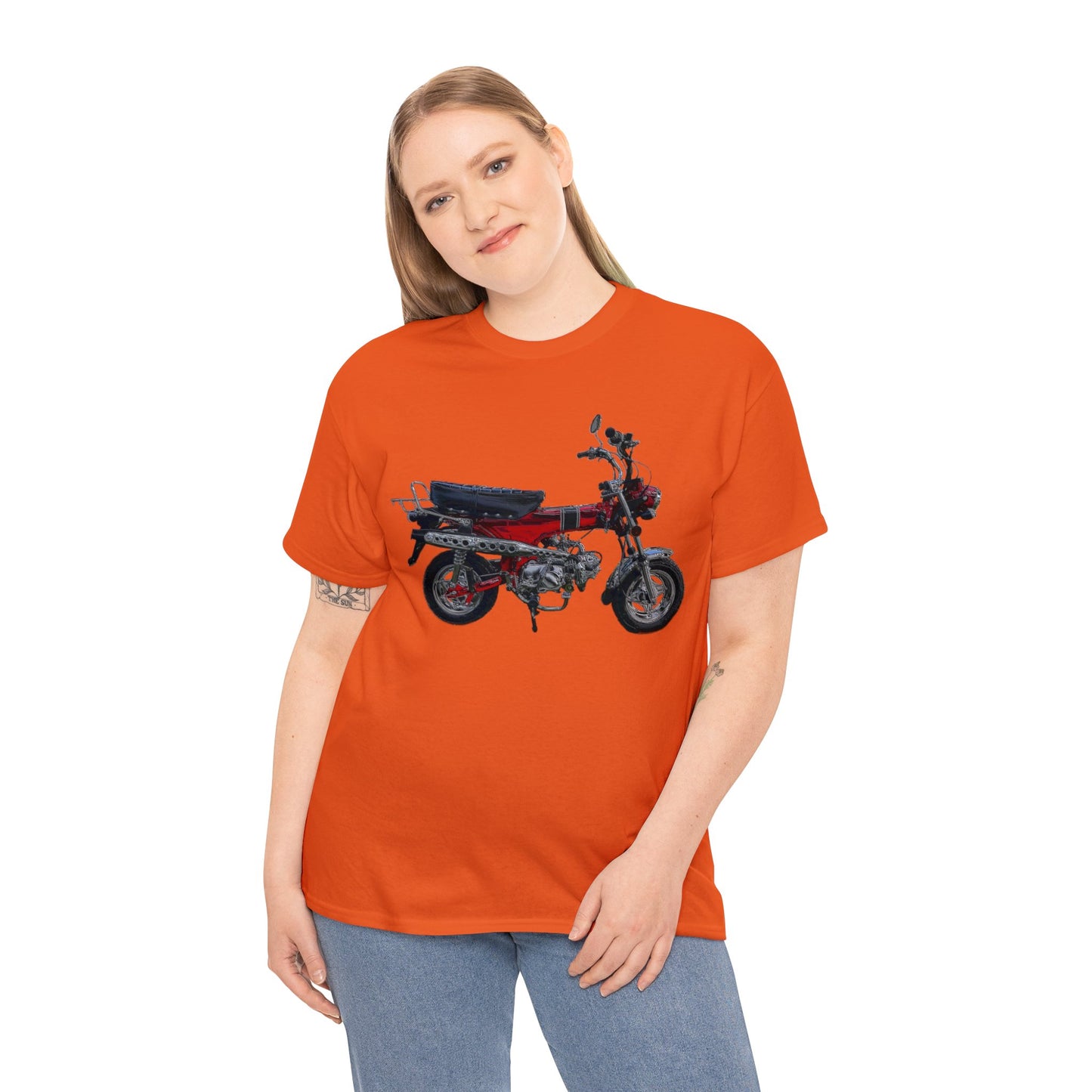 Trail 70 Mini BIke, Vintage Mini Bike, Retro Mini Bike Heavy Cotton Tee