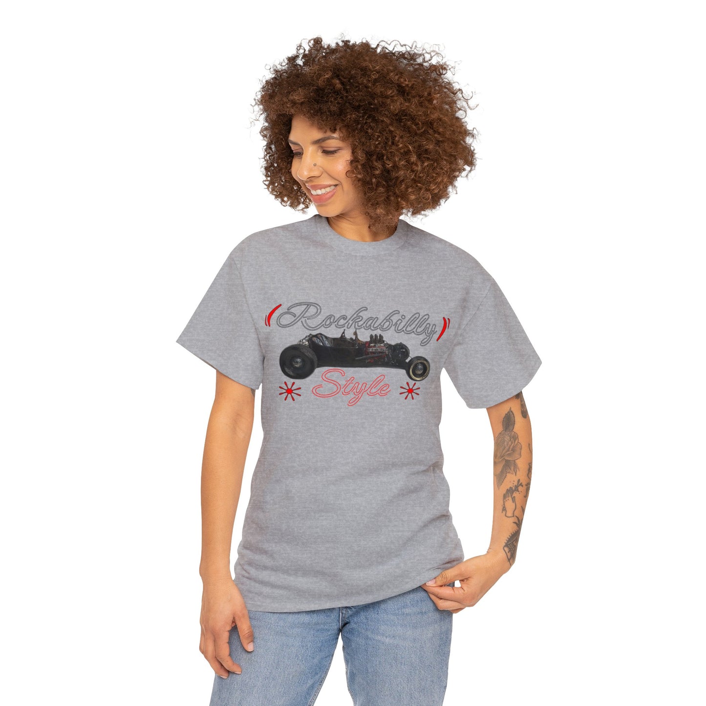 Rockabilly Style Model A Rat Rod Speed Shop 1957 Heavy Cotton Tee